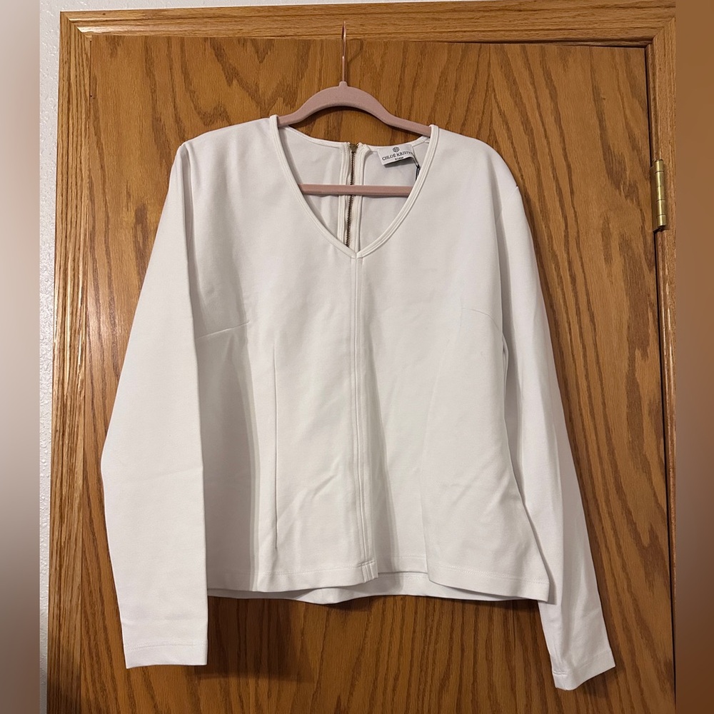 Chloe Kristyn Veronica Ponte Long Sleeve Top - NWT - Size XL